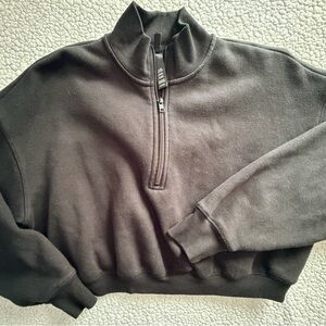 SKIMS Half-Zip Cropped Sweatshirt